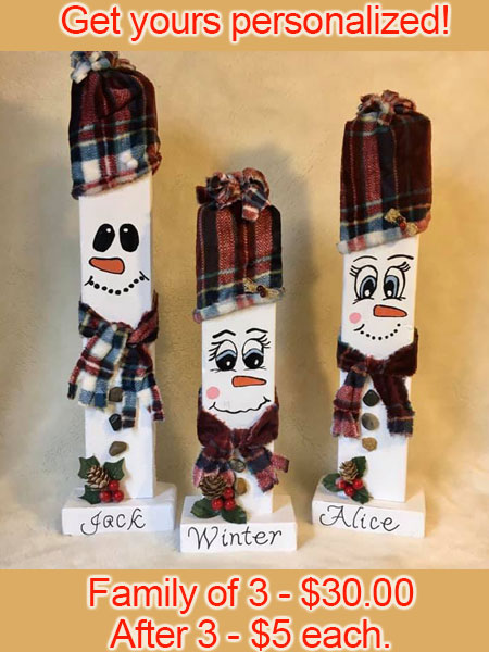 Christmas Snowman Family